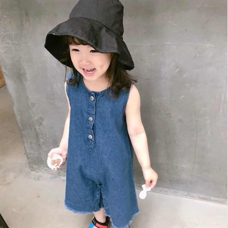 

2018 New Summer Baby Jeans Clothes Kids Denim Trousers Girls Brand Overalls Pants Children Rompers Girl Pants,#2722