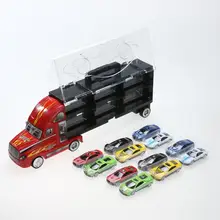 Kids Mini Pull Back Car Model Toys Children 12pcs Diecast Alloy Racing Car with Plastic Container