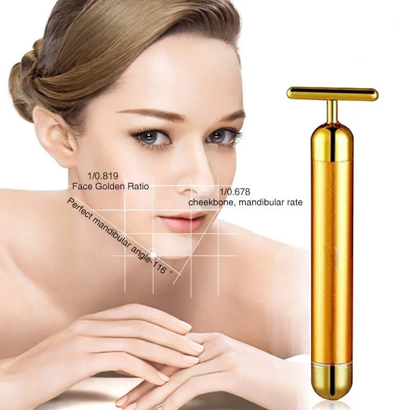 24K Golden Pulse Beauty face Lift Bar face slimming massager instrument