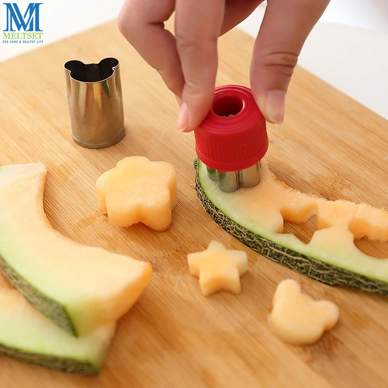 

8pcs/Set Flower Star Shape Vegetable Fruit Cutter Mold Mould Slicer Stainless Steel Shredder for Cake Cookie Sushi Biscuit Food