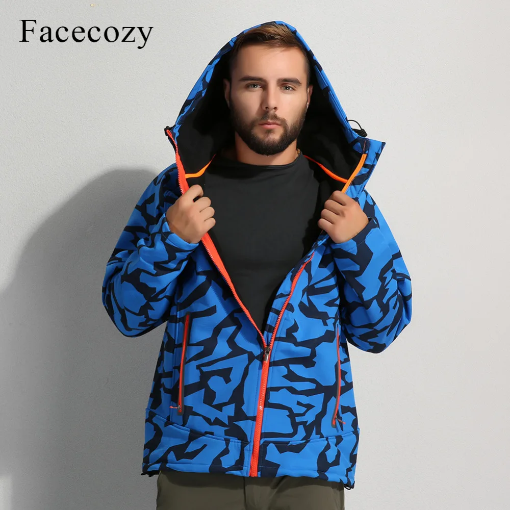 Facecozy, Мужская осенняя куртка для походов, мужская куртка на молнии спереди, флисовая куртка для кемпинга, дышащая куртка с капюшоном, термокуртка для рыбалки