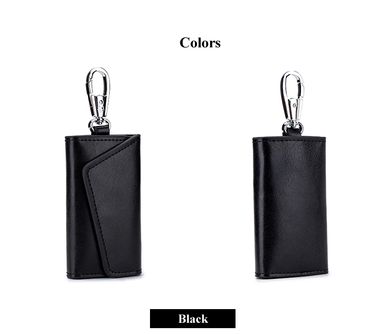 Lomelobo Unisex Split Leather Key Wallet Men Multi-Function Coin Purse Organizer Key Case Women Credit ID Card Holder portomonee HCL978 Details (12)