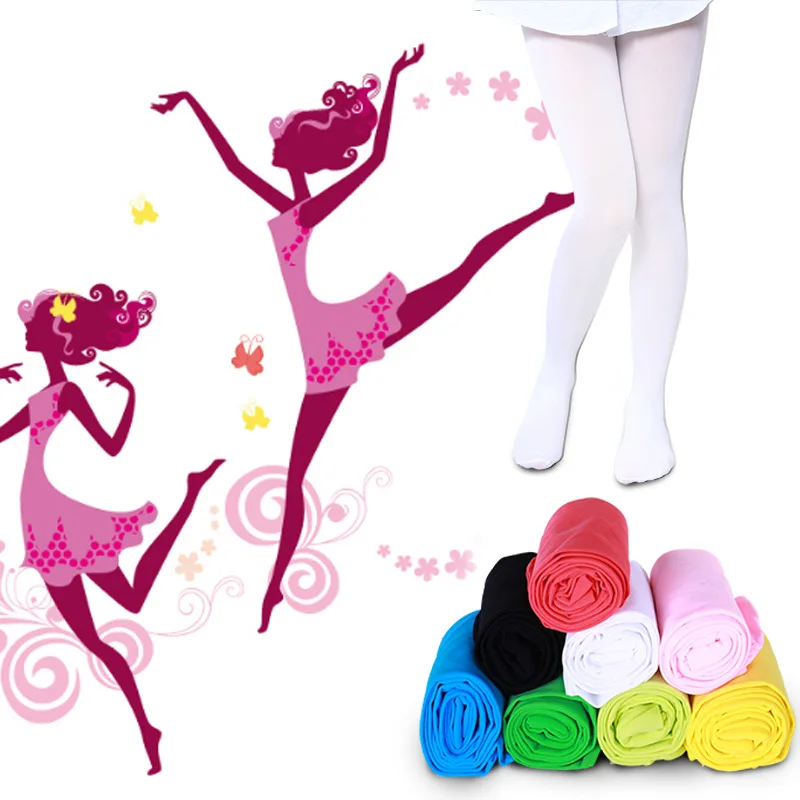Демисезонный яркие разноцветные колготки для балета, танцевальные колготки для Колготки для девочек детские бархатные однотонные белые колготки для девочек, колготы