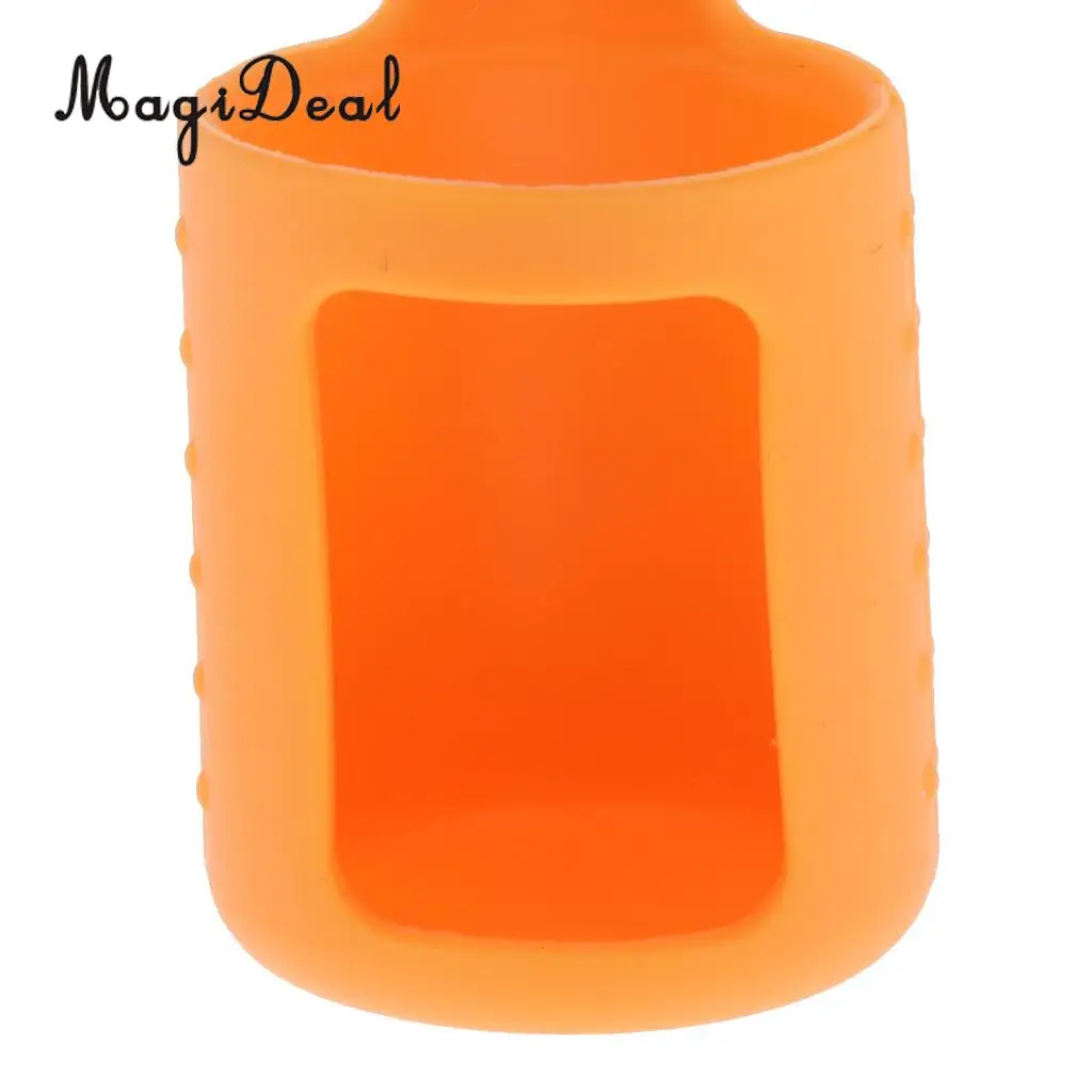 4pcs 5ml Silicone Cosmetic Makeup Essential Oil Roller Bottle Sleeves Carrying Storage Case Holder Pink Purple Green Orange