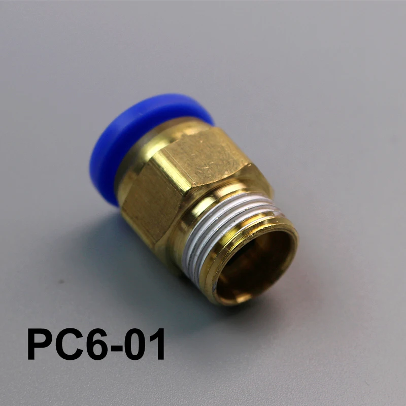 

1Pcs PC6-01 Pneumatic fitting push in air quick connector fittings Male Tube pipe 6mm thread 1/8