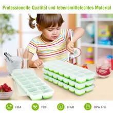 Профессиональный качественный прочный силиконовый лоток для льда, форма для льда, коробка для льда с крышкой и льдогенератор, легко снимает глазурь