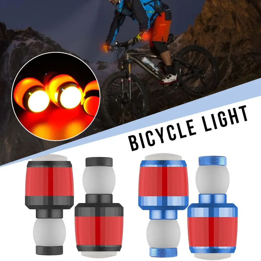 Cheap A Pair Of Bicycle Handlebar Blocking Light Plug Turn Signal Light Night Riding Safety Warning Light LED Riding Equipment 30