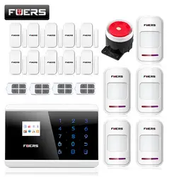 Fuers Android IOS APP 433 мГц Сенсор Dual-сеть GSM PSTN вызова ЖК-дисплей Smart Дисплей + сенсорной клавиатурой Главная охранной