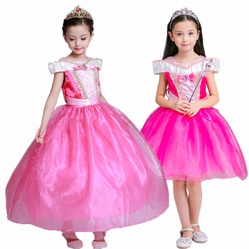 

ABGMEDR 3-10 Yrs Kids Party Clothes for Aurora Dresses Girls New Year Dress Children Clothing Monsoon Kids Sleeping Beauty Dress