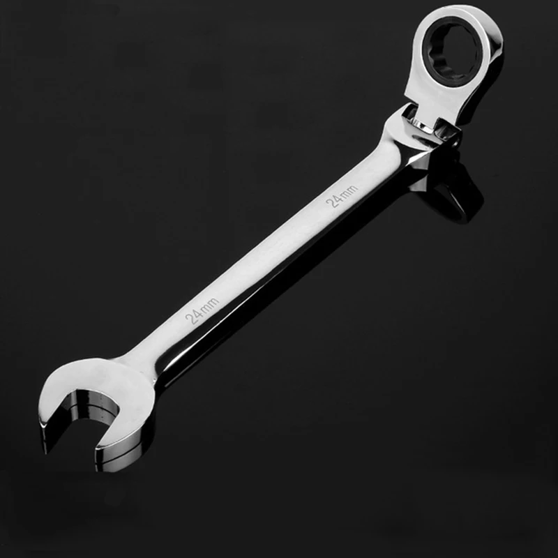 

24 25 26 27 30 32mm Multifunction Flexible Head Ratchet Wrench Professional Universal Wrench for Car Repair Tools