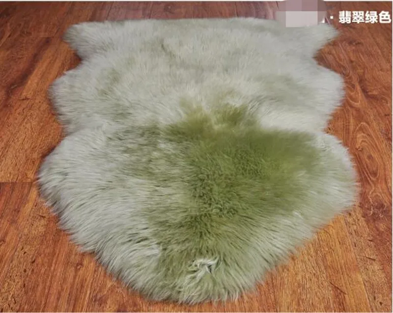 Green Sheepskin Rug 1P