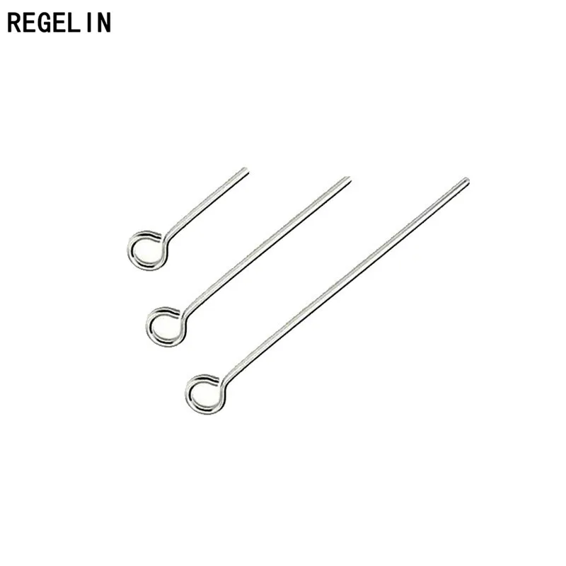 

REGELIN Stainless Steel Eye Head Pin Needles 100pcs/lot 20/30/50mm for DIY Earrings Necklaces Bracelets Jewelry Making