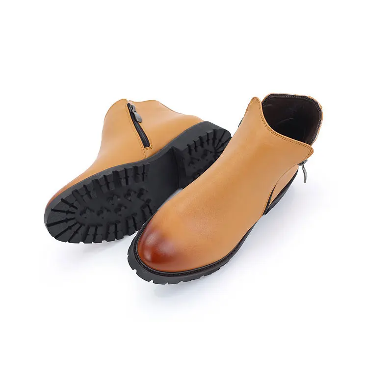Теплые водонепроницаемые модные мужские ботинки удобные черные зимние ботильоны повседневные мужские зимние ботинки из натуральной кожи ghj78