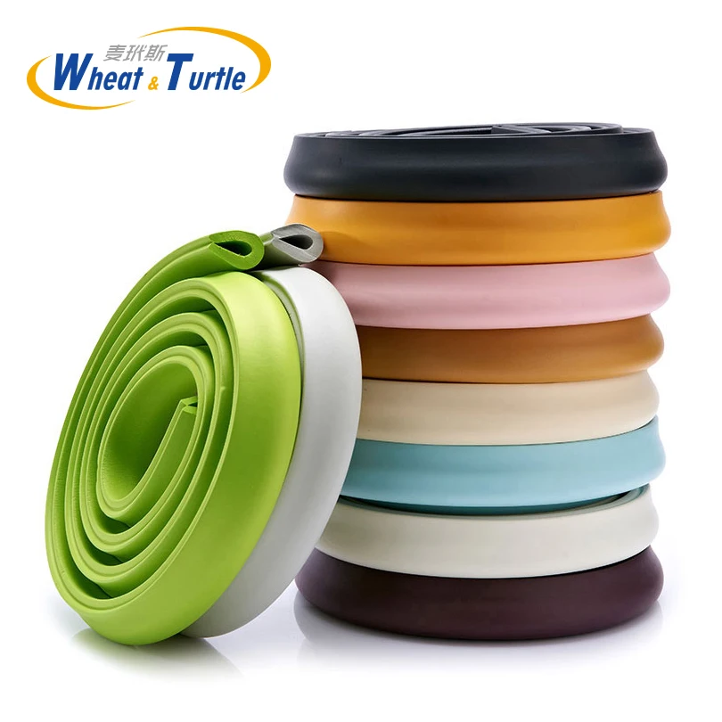 U شكل الأطفال سلامة المنتجات 2 متر الطفل المصد الشريط الطفل ركن السلامة حامي الجدول زاوية حافة وسادة مع 3 متر ملصقا