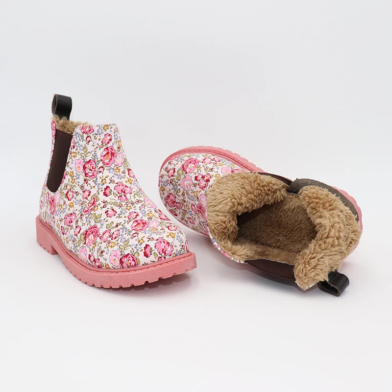Sapatos de Inverno Tipsietoes Crianças Tornozelo Meninas Meninos Floral Flor Impressão Chelsea Outono Martin Criança Botas Tamanho 10 impressão chelsea outono martin criança botas crianças