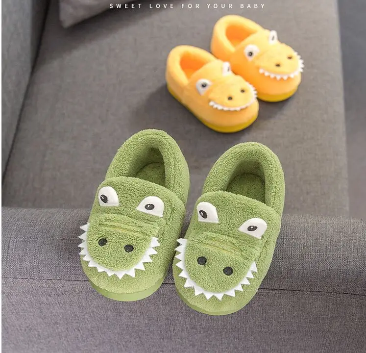 Feitos na China Crianças Interior Macio Pele Algodão Sapatos Quarto Bebê Anti-deslizamento Inverno Chinelos Quentes 2020 5 Home & Garden