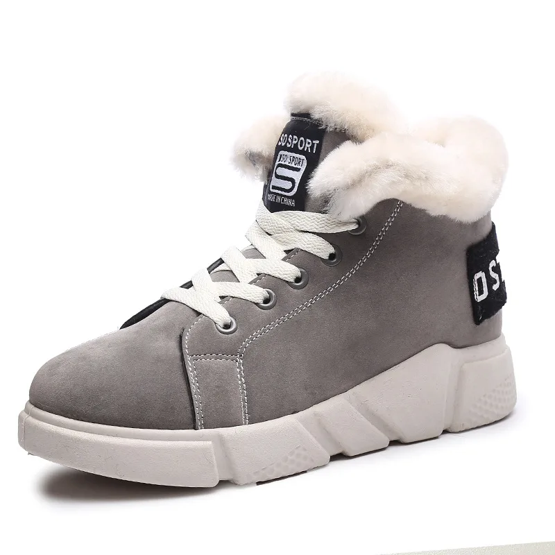 

Europe Winter New Women Boots Snow Boots Ankle Fashion Sneakers Platform Lace-up Casual Shoes Woman Warm and Velvet High Quality