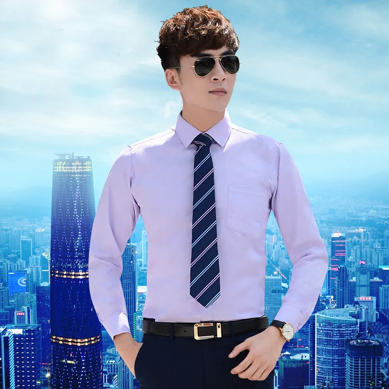Новая мужская белая рубашка с длинными рукавами Марка Slim Fit Повседневная Платье Мужские рубашки классический деловой оккупации мужская одежда большой плюс размер
