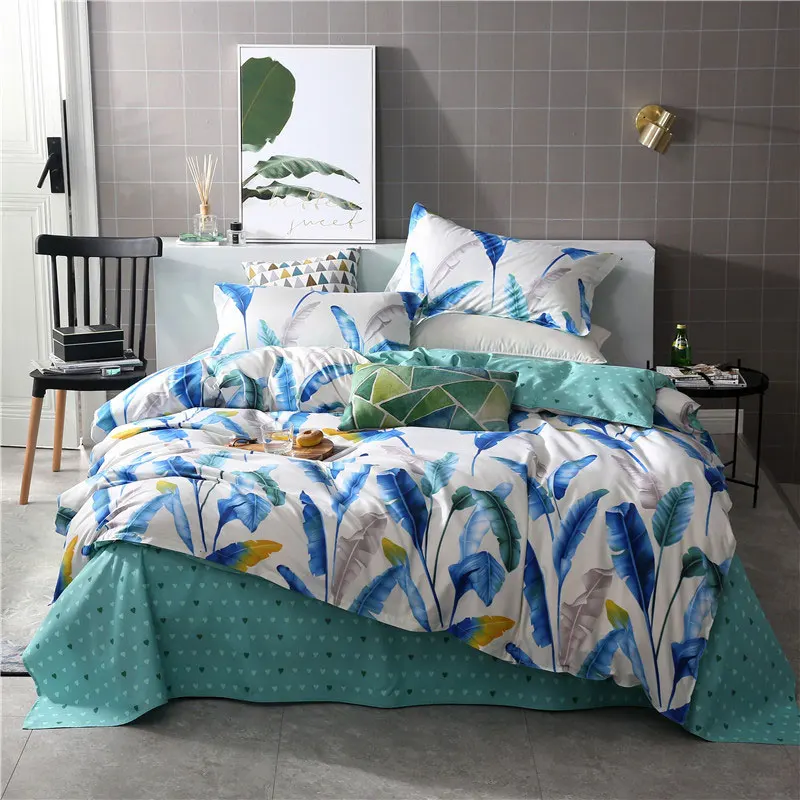 

Feather 4pcs Kid Bed Cover Set Cartoon Duvet Cover Adult Child Bed Sheets And Pillowcases Comforter Bedding Set 2TJ-61002