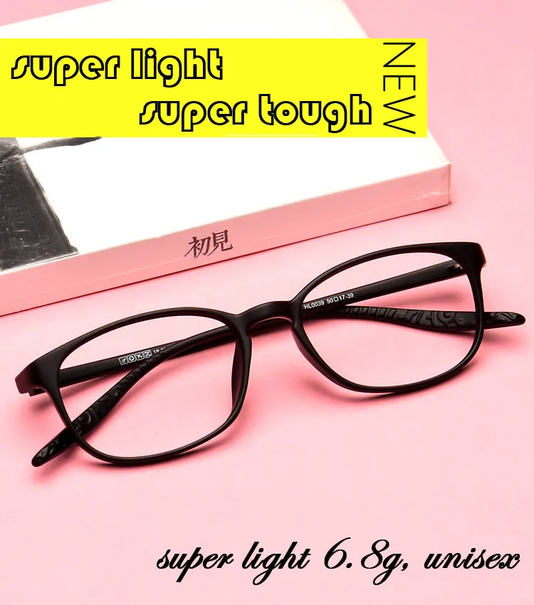 Новая мода tr90 оправа для очков/Высокое качество оправа для очков с пружинным мягким и светильник, оправа для оптических очков для женщин 0039