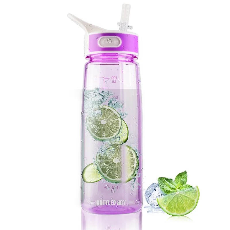 

bottled joy drink water bottle cute water bottles kids with Straw and Handle my Tritan bpa free bottle 800ml
