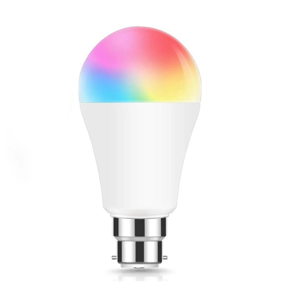 Wi-Fi B22 Smart Светодиодный лампочки 12 W Равно 90 Вт A60 лампа RGB + холодный белый Цвет изменение настроения свет работает с Alexa Google дома
