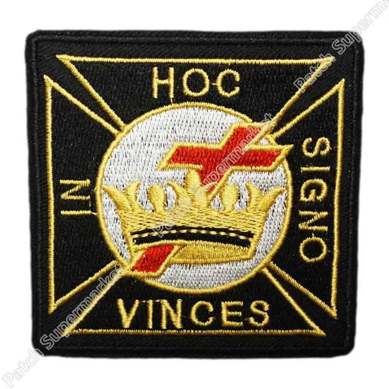 Masonic Knights Templar Embroidered Emblem punk rockabilly applique sew
