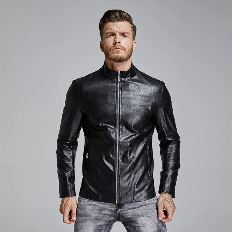 Men Motorcycle Jacket Spring Autumn Handsome Slim Zipper Coat Man Jackets Male Polyester Stand Leather Jacket Teenager Boys Men Motorcycle Jacket Spring Autumn Handsome Slim Zipper Coat Man Jackets Male Polyester Stand Leather Jacket Teenager Boys