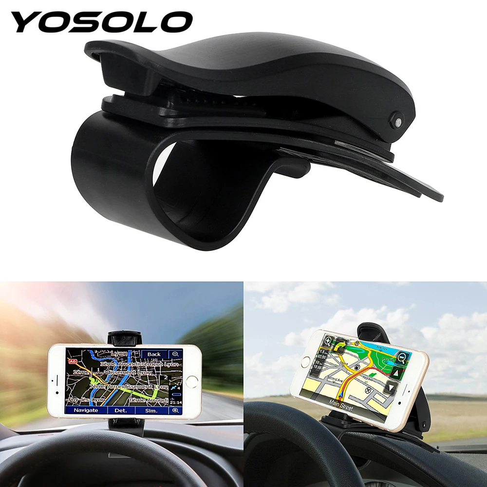 

YOSOLO Car Phone Holder Car Dashboard Cell Phone Holder GPS Display Bracke Mount Stand Portable Easy Clip Auto Fastener Clip