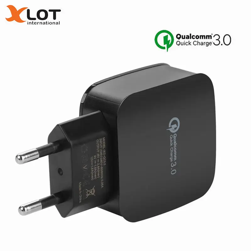 

XLOT USB Travel Charger Quick Charger 3.0 18W 5V 2.4A Wall Adapter Phone Charger EU US UK Plug Universal for iPhone for Samsung