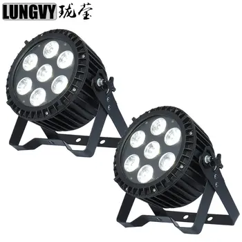 

Free Shipping 2pcs/lot 7x18w 6in1 RGBWA UV IP65 Outdoor Waterproof LED Par Light DJ Equipments Stage Light