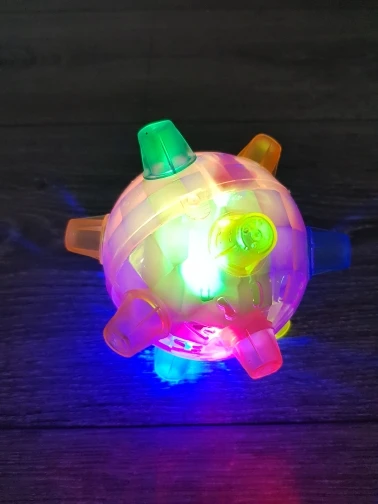 

LED Jumping Joggle Sound Sensitive Vibrating Powered Ball Game Kids Flashing Ball Toy
