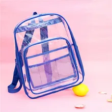 Женский прозрачный рюкзак на плечо для девочек, школьная сумка для студентов, сумка для путешествий, цвет, подходящая для дикого отдыха, студенческий рюкзак