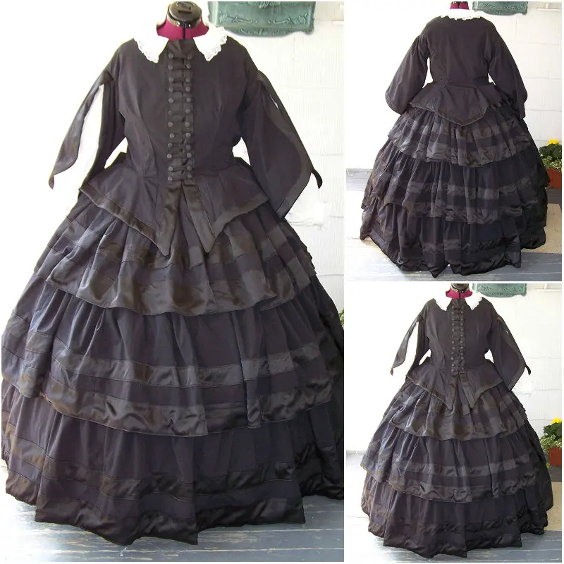 black 1800s dress