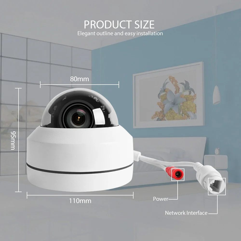  Super Mini PTZ IP Camera HD 1080P / 5MP Dome Outdoor Waterproof 2MP CCTV Security PTZ Cameras 4X Op