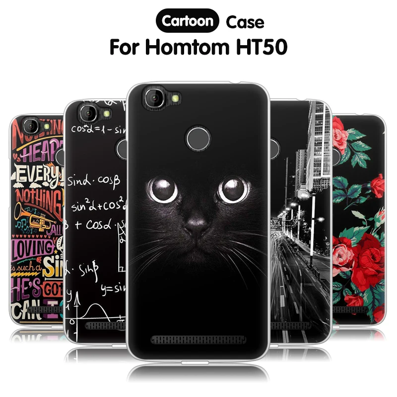 

EiiMoo Luxury Cartoon 3D Relief Phone Case For Homtom HT50 Case Silicone Soft Tpu Back Cover For Funda Homtom HT50 Case 5.5 Capa