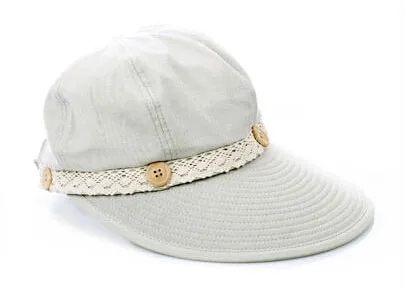 Горячая Распродажа, повседневные солнцезащитные кепки, женские складные, анти-УФ, широкие, с большими полями, пляжная кепка, летняя, Солнцезащитная шляпа, соломенная Кепка s - Цвет: Green gray