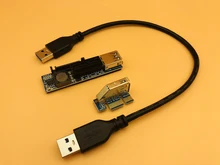 Usb 3.0 pci express 1x riser expansão cardpci-e x1 cabo de extensão sata cabo de extensão de alimentação para placas de rede de computadores placa gráfica