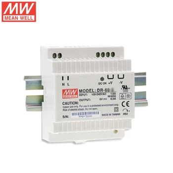 

Authentic Taiwan Mean Well switching power supply DR-60-5 60W 5V 6.5A guide rail type industrial grade