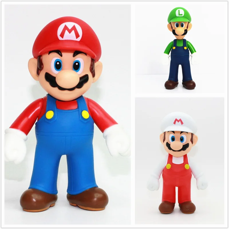 

12cm Super Mario Kawaii Party Birthday Cake Decoration Car Decoration Figure Collectible Model Toy