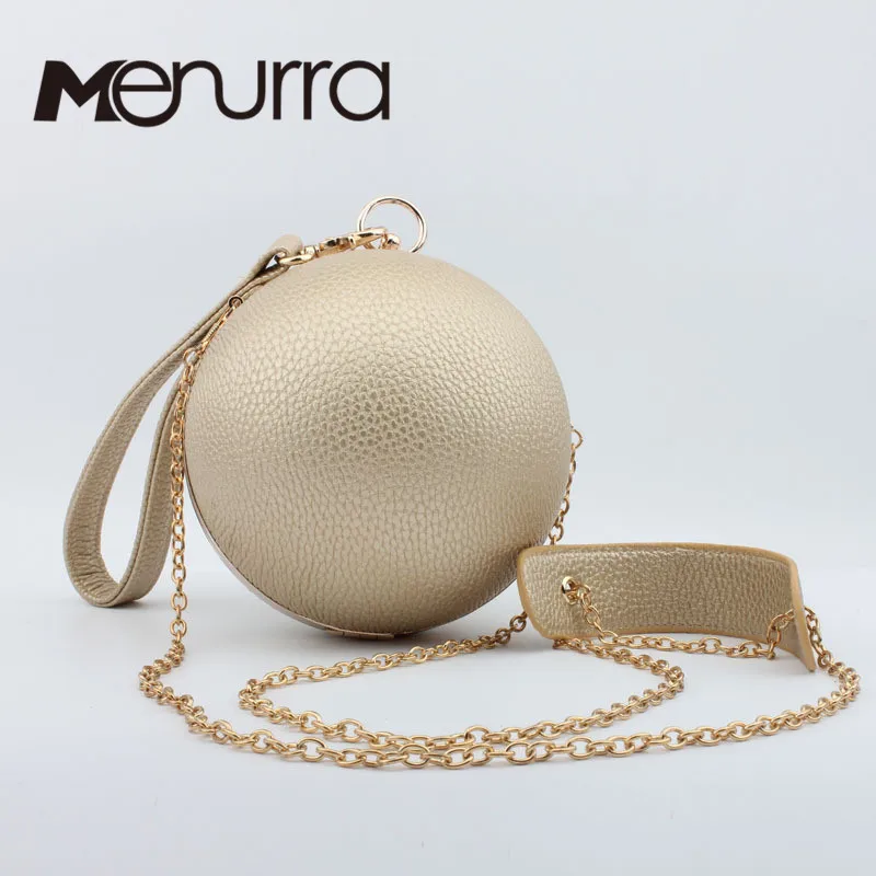 Round pearl women bag purse chain ball party clutches