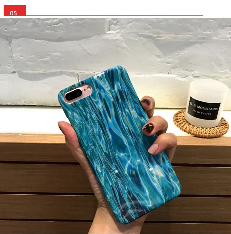 Water Glossy Phone Case For iPhone 6 7 8 Plus Case Cover For iPhone 6 Plus 7Plus 8Plus 6 s Plus 6s Cases Coque Capinha Shell TPU (18)