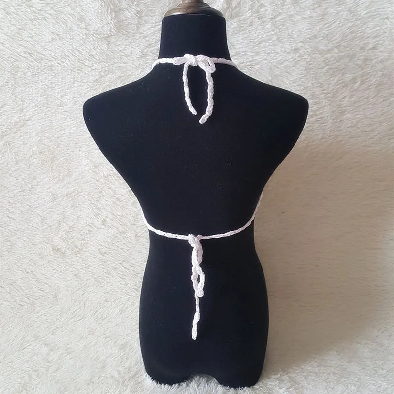 Handmade Crochet Bikini Knitting Swimsuit Hollow Sexy Knitted Beach Women Swimwear High Waist Triangle Secret  (21)