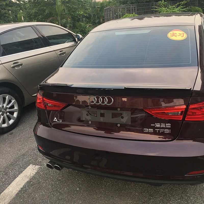 Для Audi A3 спойлер S3 v модель ABS Материал заднее крыло автомобиля праймер цвет