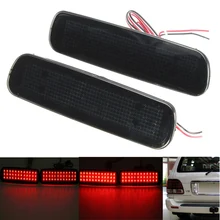 2Pcs Car Fog Red Lens Rear Bumper Reflector Tail Brake SMD LED Light Fog For Lexus