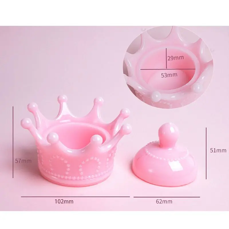 DIY Cute Crown Jewelry Storage Box Epoxy Resin Casting Silicone Mold Craft Tools