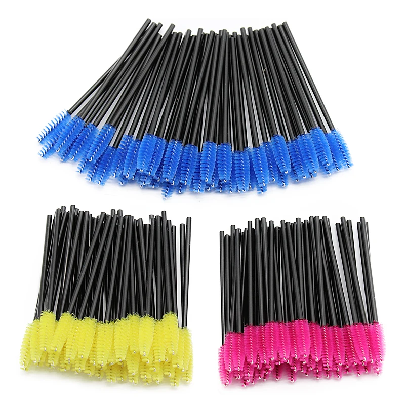 

Women makeup brushes tools individual mascara brushes disposable lash eyelash brush 50pcs applicator wand lip cosmetics tool