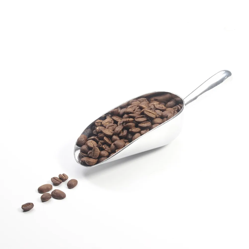 Bar Ice Scoop Cast Aluminum Scoop for Coffee Dry Goods Candy Spice Contoured Handle Kitchen Accessories Leeseph