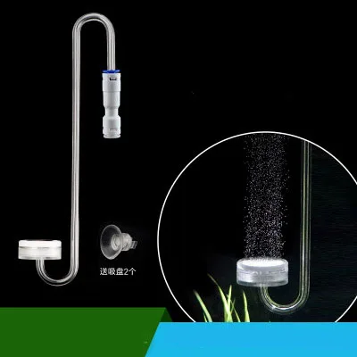 CO2 распылитель на крючке, мини нано распылитель, акриловый пластик, супер тонкий счетчик пузырей, водяное растение для аквариума, аквариума - Цвет: Plat L size
