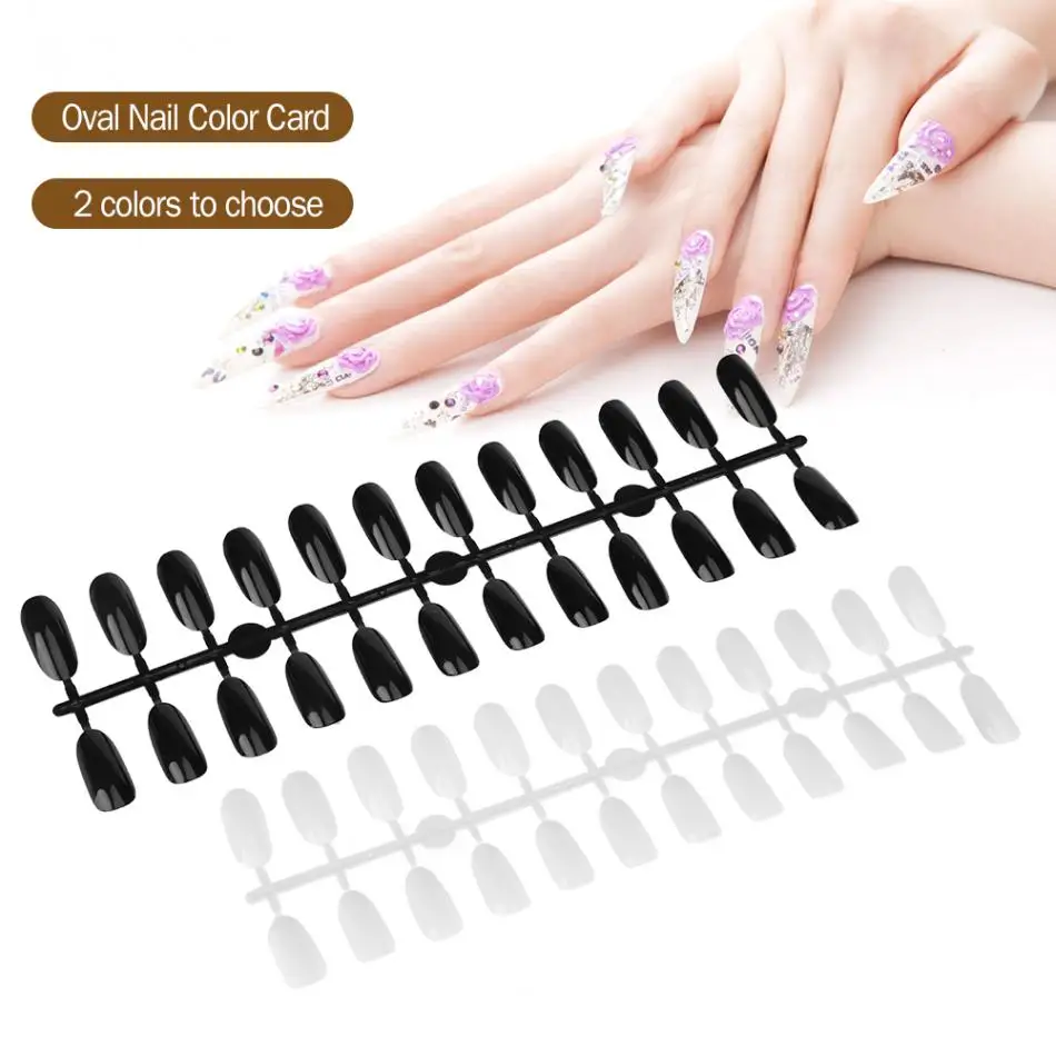 

240 Oval False Nail tips Polish Gel Color Display Showing Shelf Card DIY Practice Nail Art False Tips Chart Gel Nail Palette